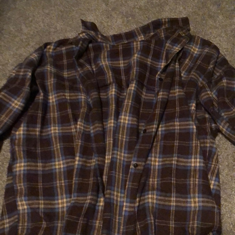 button up plaid oversized shirt